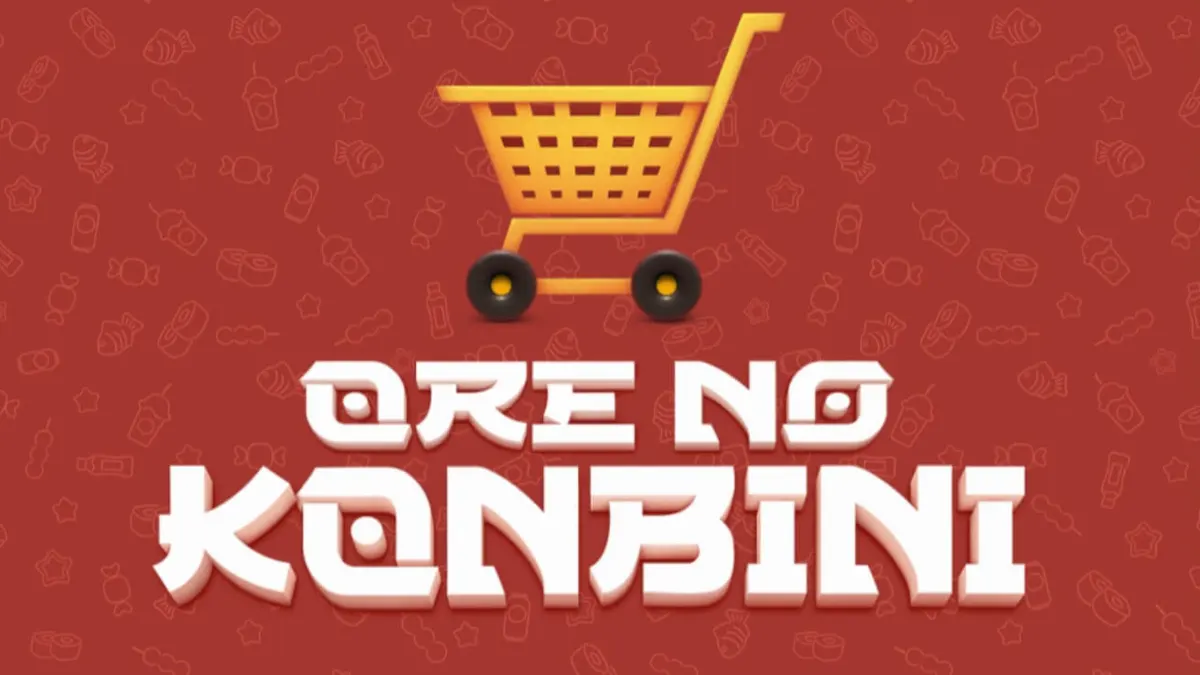 Interface do jogo Ore No Konbini com tema de conveniência japonesa